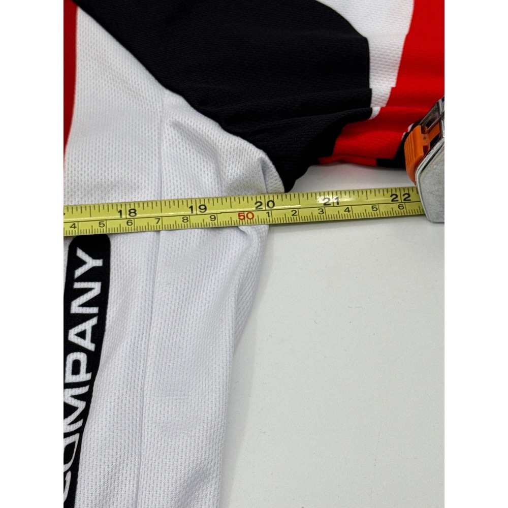 Bacou USA Bacharach Cycling Jersey Mens Large Red Black White Short Sleeve Zip - Picture 4 of 7